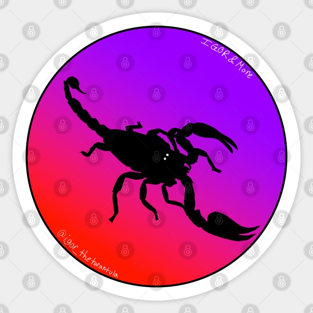 Scorpion Red/Purple Gradient Sticker by IgorAndMore